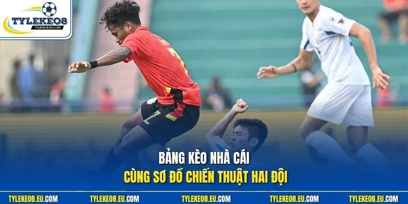 Bảng kèo nhà cái cùng sơ đồ chiến thuật hai đội